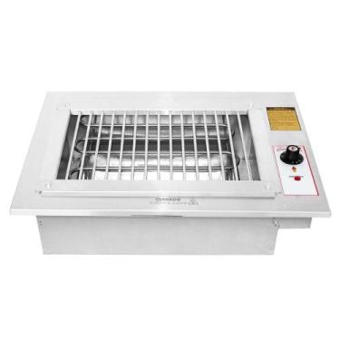 Imagem de Churrasqueira Grill Elétrica Embutir Bancada Inox Uruguaia Grelha - Se