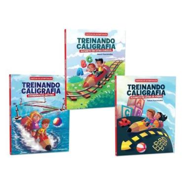 Imagem de Cartilha De Alfabetização - Treinando Caligrafia - 3 Und - Vale das Le