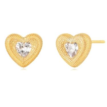 Imagem de BENEIGE Brincos de ouro delicados para mulheres banhados a ouro 14 K argola pendurada cobra olho turco borboleta cruz coração orelha brincos hipoalergênico minimalista joia presente para mulheres,