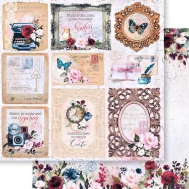 Imagem de Papel para Scrapbook Tays Rocha - Coleção Memórias Vintage - SD-1254 -