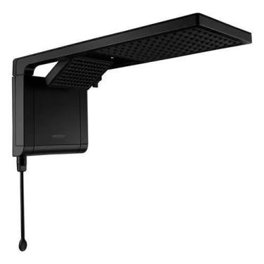 Imagem de Chuveiro Ducha Eletrico Parede Acqua Duo Ultra Preto Matte Fosco 127V 