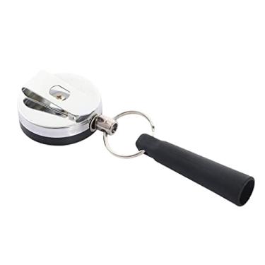 Imagem de CUTICATE Suporte retrátil antifurto para caneta/lápis, suporte para chaveiro, carretel com clipe