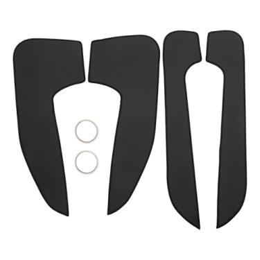 Imagem de TUCKBOLD Adesivo de couro antichoque para porta de carro para BMW Série 5 2007-2009 Painel de porta Interior Borda Lateral Película Protetor de Guarnição Adesivo Preto 1 Conjunto