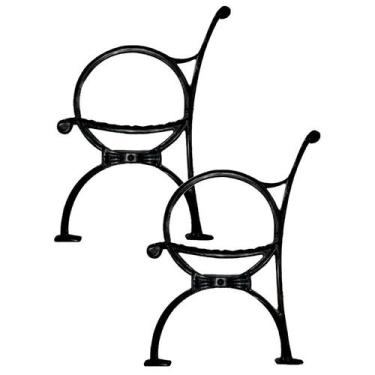 Imagem de Par Pé de Banco Praça Jardim Decoração Arco Íris em Ferro - UNICLÁUDIO