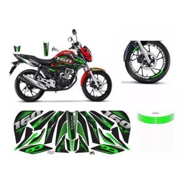 Imagem de Adesivo Titan 160 Kit Completo Carenagem Roda Ano 2022 Verde - Resitan