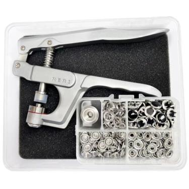 Imagem de RERI Pearl Snaps Com Alicate De Fixação Kit De Ferramentas De Pressão 40 Conjuntos De Kits De Fechos De Pressão Botões De Pressão Para Diy, Costura E Artesanato