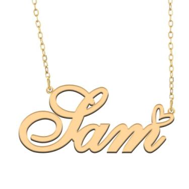 Imagem de A168A Colar de nome personalizado personalizado personalizado colar de nome banhado para mãe filha amizade feminino dia dos namorados aniversário de Natal ano novo, Metal, Sem pedras preciosas