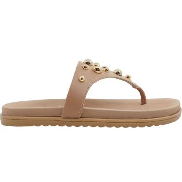 Imagem de Tamanco Dedo Feminino Papete Casual Dia a Dia Passeio Trabalho com Aplique Metalizado Beira Rio 8529.306