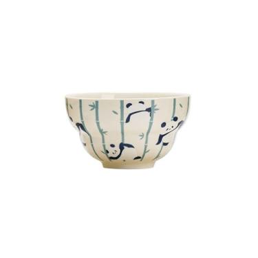 Imagem de Tigela de arroz doméstica panda fofa de desenho animado, utensílios de mesa criativos de cerâmica - panda de 11,4 cm jogando tigela de arroz - panda