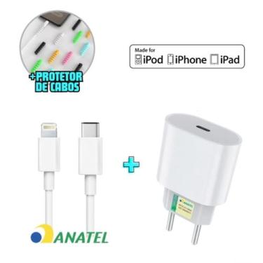 Imagem de Carregador Completo Turbo 20w Compativel iPhone Todos Os Modelos MFI F