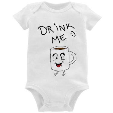 Imagem de Body Bebê Drink Me - Foca na Moda, Branco, G