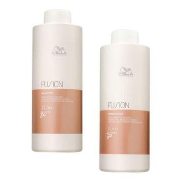 Imagem de Kit Wella Fusion Shampoo 1L  + Condicionador 1L