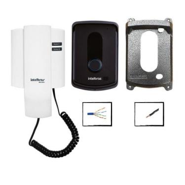 Imagem de Kit Interfone Porteiro IPR 8010 Intelbras cabo e protetor