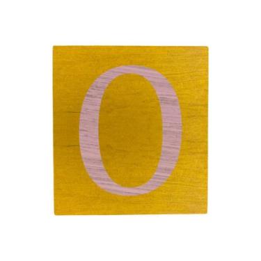 Imagem de Cubo Amarelo Letra Rosa Bebê Festa Chá de Bebê Decoração 8x8x8 Cm Mdf 