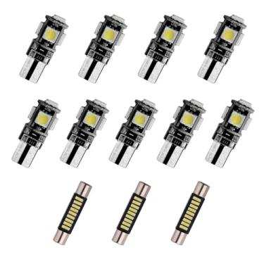 Imagem de 8X-SPEED 12 peças Lâmpada LED interior 5050 chip para Chevrolet Cruze MK1 2008–2016 Feito leitura porta-luvas porta-malas espelho viseira de sol luz
