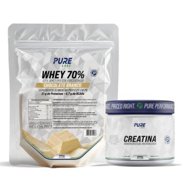 Imagem de Kit Whey Protein 70% Concentrado 900g + Creatina 500g Pure - Pure Athl