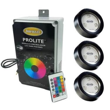 Imagem de Kit 3 Led Piscina JWAY20 9W Rgb + Controlador JMCW04 Jacuzzi
