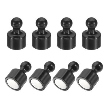 Imagem de PATIKIL 8 peças de pinos de ímãs, 0,8 x 0,5 ímãs fortes de geladeira quadro branco magnético tachinhas decorativas para geladeira Locker calendário escritório, cinza
