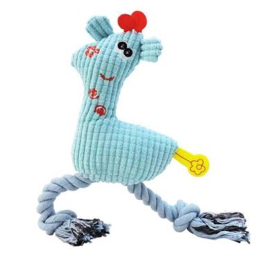 Imagem de Mordedor de Pelucia Pet Caes Gato Cachorro Brinquedo com Apito Animal 
