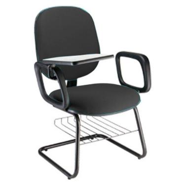 Imagem de Cadeira Escolar Universitária com prancheta para Escolas Linha Uno Preto