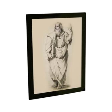 Imagem de Quadro Decorativo Platão Desenho Escola De Atenas Decoração Poster Quarto Sala