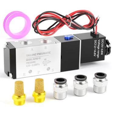 Imagem de Válvula solenóide TAILONZ PNEUMATIC 4V410-15 12V/24V/110V/220V