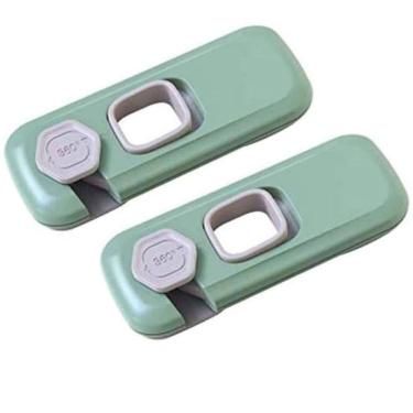 Imagem de Trava de Segurança Gaveta Armario Geladeira Protege Bebe Criança Infantil Fechadura Porta Janela Evita Acidente Proteçao Resistente Multiuso