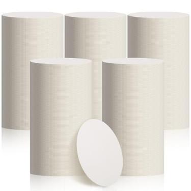 Imagem de TaoBary 1000 peças de copos descartáveis de barra de papel a granel, porta-copos de papelão de 10 cm em branco para bebidas faça você mesmo artesanato artes casamento (branco)