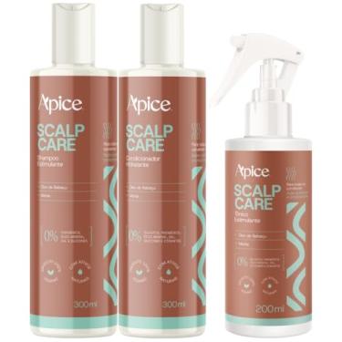 Imagem de Kit Shampoo Condicionador E Tonico Condicionante Scalp Care Apice Estimulante Capilar Vegano 300ml