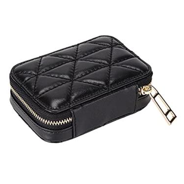 Imagem de 1 Unidade Saco De Retoque Saco De Armazenamento De Maquiagem Bolsa De Maquiagem De Couro Batom Para Mulheres Pequeno Bolsa De Pincel De Maquiagem Carteira Couro Genuíno Senhorita