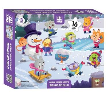 Imagem de Quebra Cabeça Gigante 16 Peças Animais No Gelo 0443 - Nig Brinquedos