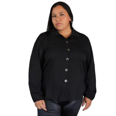 Imagem de Camisa Feminina Plus Size Viscose Linho Cereja Rosa 01.05.85328