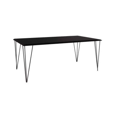 Imagem de Mesa Elen Tampo Retangular 150 X 90 Cm De Madeira Preto New Green - Preto