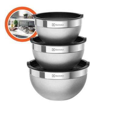 Imagem de conjunto de bowl inox Electrolux cjbowls grande para salada