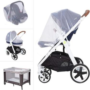 Imagem de Mosquiteiro Universal Portátil Dobrável Berço, Carrinho, Bebê Conforto