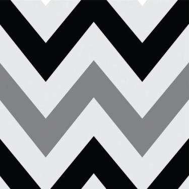 Imagem de Papel de Parede Autocolante Chevron Cinza e Preto 2,70m - Inove Papéis