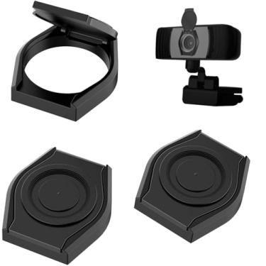 Imagem de Pacote com 3 capas universais Knomix para webcam, desktop, capa de lente externa, webcam, capa de obturador, clipe de privacidade para câmera web streaming para webcam Logitech HD Pro C270/C615/C920