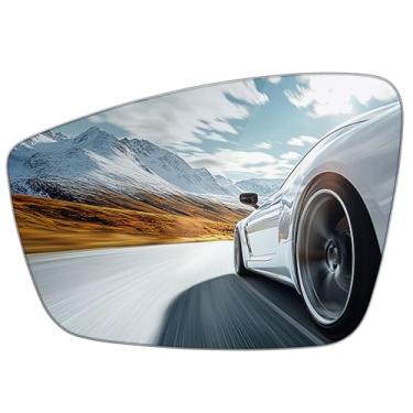 Imagem de SYKRSS Espelho de vidro do lado esquerdo do motorista compatível com Volkswagen 2012-2019 Beetle, Jetta 2011-2018, 2012-2017 Passat Driver Espelho retrovisor do lado esquerdo substitui 5c6857521