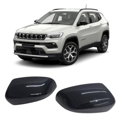 Imagem de Par Capa Retrovisor Jeep Compass 2017 2018 2019 2020 2021 2022 2023 20