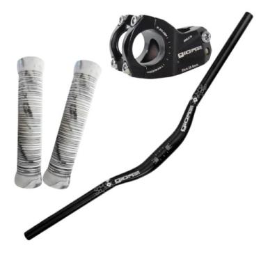 Imagem de Kit Gios Guidão Voador Manopla Mesa Giosbr 4trix, Branco