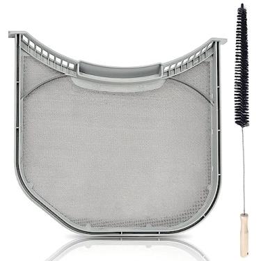 Imagem de ADQ56656401 Filtro de fiapos para secadora tela de aço inoxidável atualizada para LG ADQ566564 e Ken-more Elite Tela de substituição de fiapos com secador de roupas escova de limpeza de filtro de ventilação peça #PS3531962