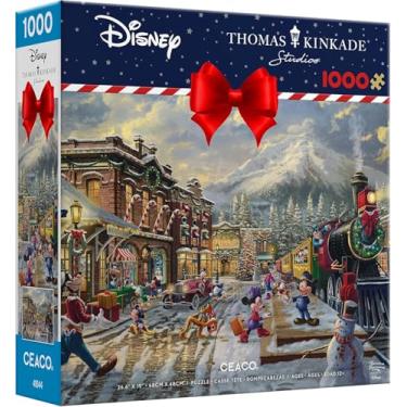 Imagem de Ceaco Thomas Kinkade, Disney Holiday, Candy Cane Express - Puzzle de 1000 peças