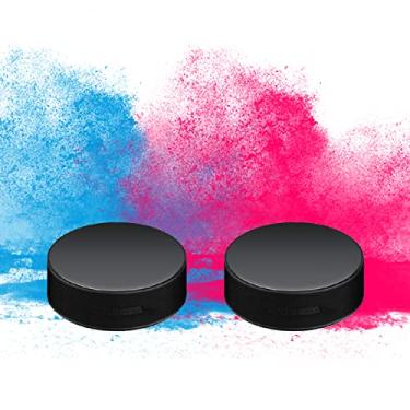Imagem de Hockey Puck Gender Reveal Party - Exploding Pink and Blue Ice Hockey Pucks Boy or Girl Gender Reveal Party Supplies (2 Pack)