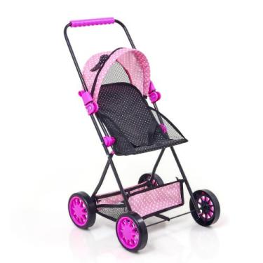 Imagem de Carrinho De Boneca Baby Sag Luxo Reborn Estiloso - SAG TOYS, Preto, Ro