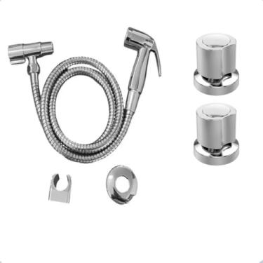 Imagem de Kit Banheiro Ducha Higienica Lavatorio + 2 Acabamentos C40 Deca Cromado