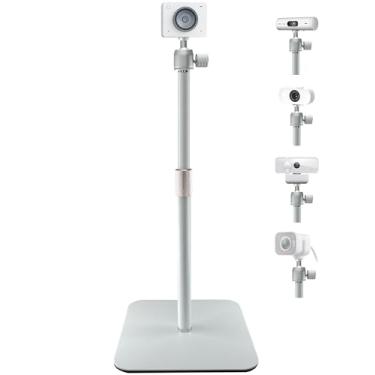 Imagem de AceTaken Suporte branco para webcam Logitech Brio 500, StreamCam, Lenovo, Elgato Neo