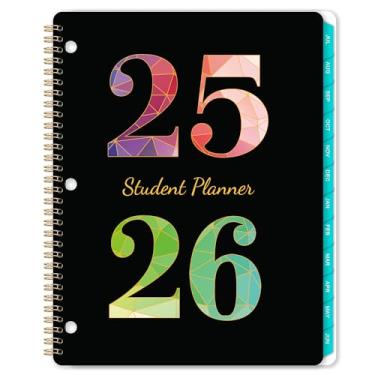 Imagem de Agenda estudante 2025-2026 - Planejador escolar acadêmico de julho de 2025 a junho de 2026, 21,6 cm × 27,4 cm, planejador de aulas semanal, gêmeo forte - encadernação de arame, 12 abas mensais