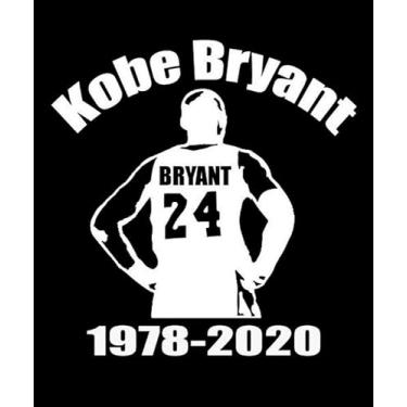 Imagem de Adesivo de vinil in Memory Kobe 1978-2020 RIP Basketball MKR |Carros Caminhões Vans Paredes Laptop| Branco | 14 x 13,5 cm | MKR2526