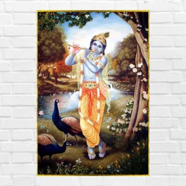 Imagem de Placa Decorativa Mdf Krishna Tamanho 20x27cm Modelo 6