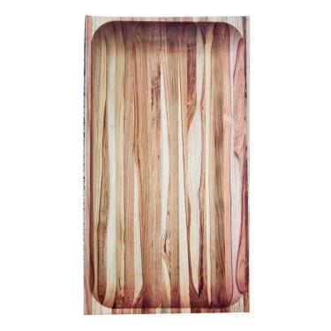 Imagem de Gamela Grande Tramontina Madeira Teca Acabamento Em óleo Mineral 580x320x50 Tramontina